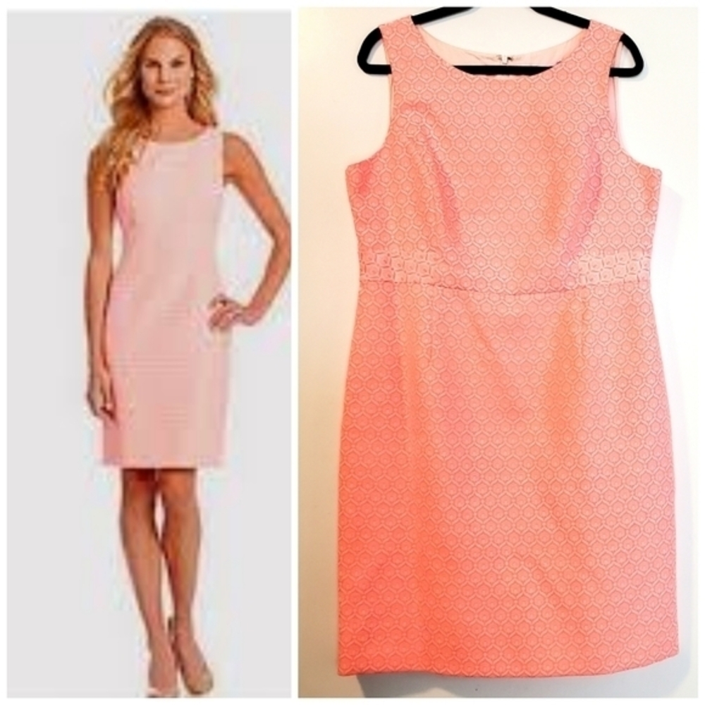 Sleeveless Pink Sheath Dress - Classic Women's Work Dress